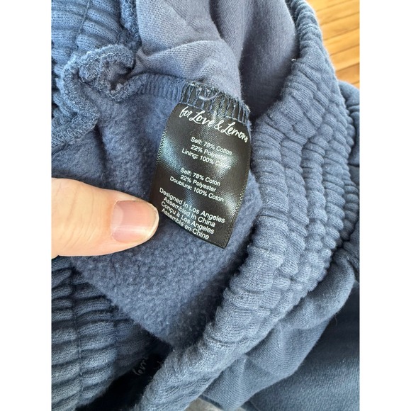 For Love & Lemons blue sweatpants Athleisure comfort lounge wear - Picture 3 of 7